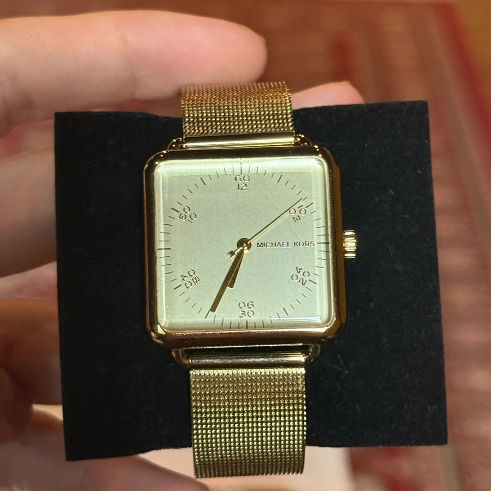 RARE Michael Kors Gold Square watch